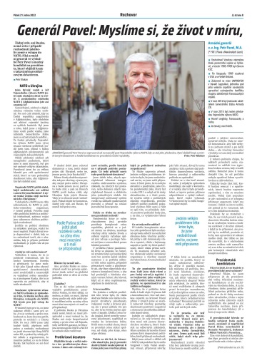 Generál Pavel: Myslíme si, že život v míru, bezpečí a v prosperitě máme navždycky