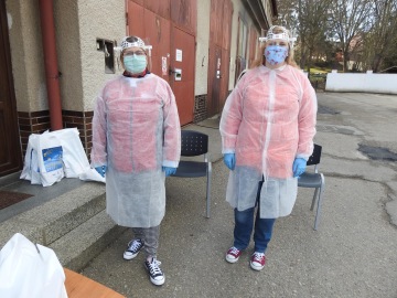 Ochranné prostředky a technické vybavení pro zaměstnance a klienty charitních služeb na Pelhřimovsku