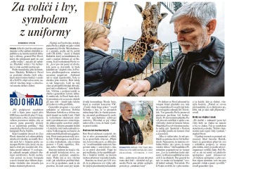 Za voliči i lvy, symbolem z uniformy